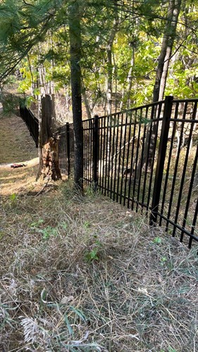 Black Aluminum 3 Rail Fence - Residential Aluminum Fencing