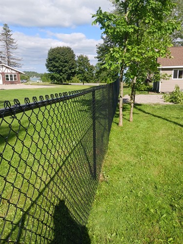 Black Vinyl Coated Chain Link Fence - Residential Chain Link Fencing