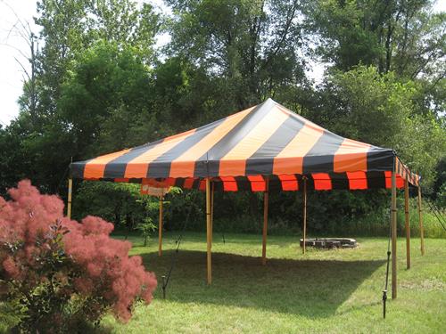 20x20 Party Tent Black & Orange