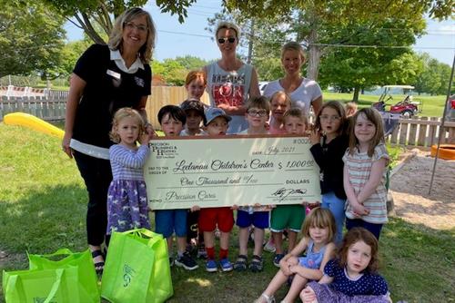 Leelanau Children's Center received $1,000 from Precision in July 2021 for their efforts to provide quality child care in Leelanau County.