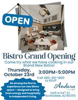 Bistro Grand Opening- Andara Senior Living