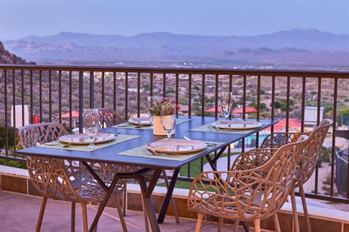 Elevated panoramic views off the patio at CIELO Restaurant.