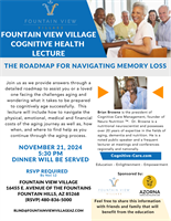 The Roadmap to Navigating Memory Loss Lecture & Dinner - November 21st