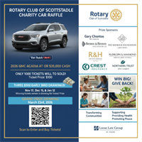 Rotary Club of Scottsdale Holds Car Raffle Fundraiser Benefiting Scholarships and Community Service