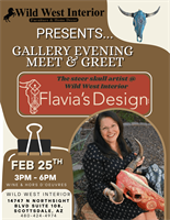 A Toast to the Herd: Flavia’s Hand-Painted Southwest Steer Skulls Debut at Wild West Interior’s Rustic Gallery