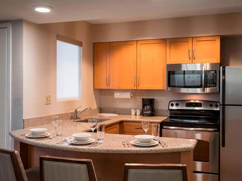 Larger two bedroom suite fully equipped kitchen 