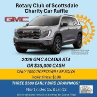 Rotary Club of Scottsdale Holds Car Raffle Fundraiser Benefiting Scholarships and Community Service