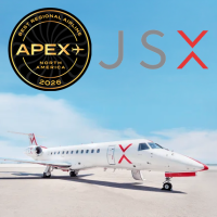JSX Named Best Regional Airline in North America by The 2026 Apex Official Airline Ratings™