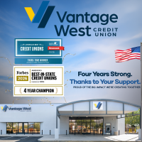 Vantage West Named Best-In-State Credit Union by Forbes for Fourth Consecutive Year