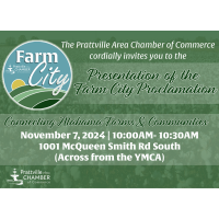 Prattville Chamber to Host Farm City Week Proclamation with the City of Prattville, Autauga County C