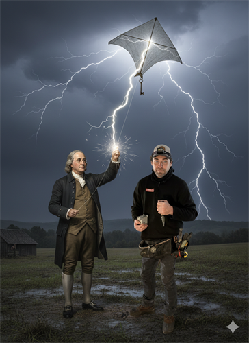 Dan is our most experienced Tech. So this picture is fitting,