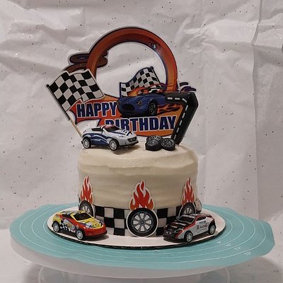 Banana Cinnamon Cake - Banana Cream Filling - Hot Wheels Theme
