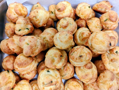 Onion Garlic & Cheese Gougers - Chives Cream cheese filling
