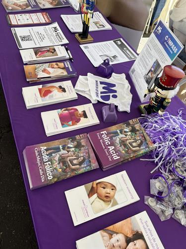 March of Dimes tabling resources at local community health fair - December 2024