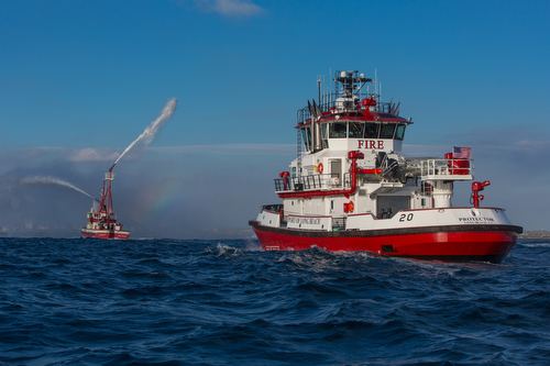 Our new fireboat, the Protector