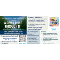 Urban River Stewardship Program Begins ($600 Stipend!)
