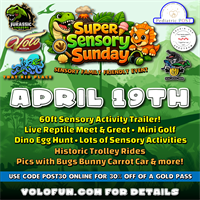 SUPER Sensory Sunday at Jurassic Gardens & Volo Museum!