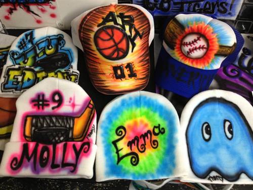 Custom Airbrush Sprayed Hats for Parties/Events