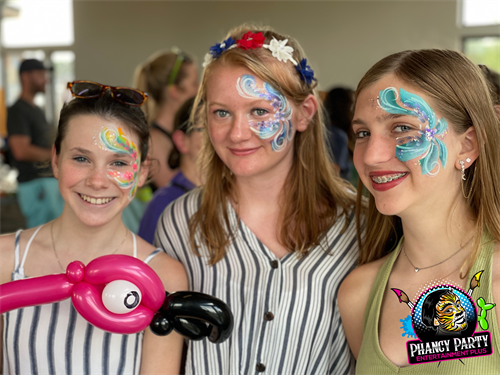 Face Painters and Balloon Artist (Swirls & Flamingos)