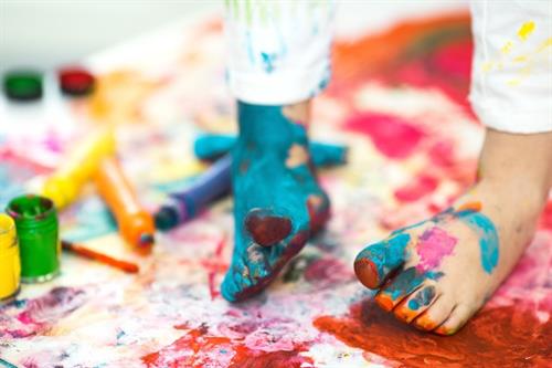 Kids finger painting Kids finger painting