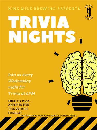 Taproom Trivia every Wednesday