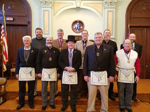 2018 Lodge officers at installation