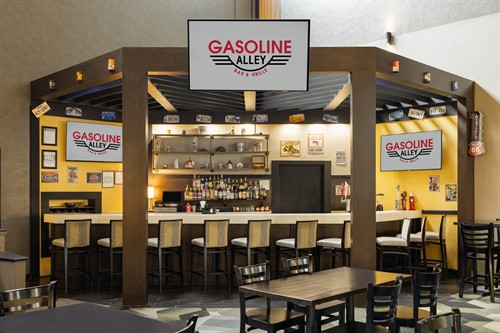 Gasoline Alley Bar and Grille open to the public for dinner, closed Sundays 
