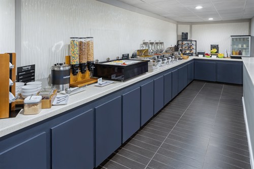 Breakfast is available for purchase - check out our full hot and cold buffet!
