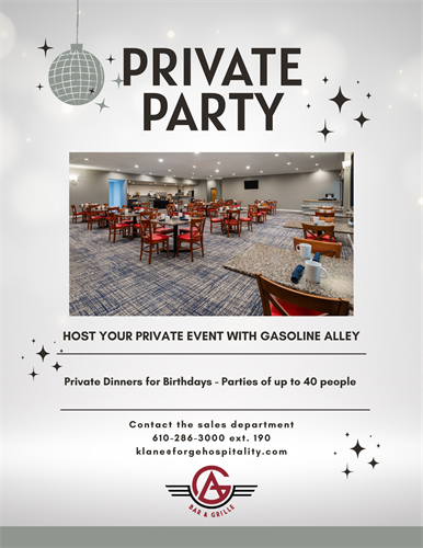 Host a private party in Gasoline Alley!