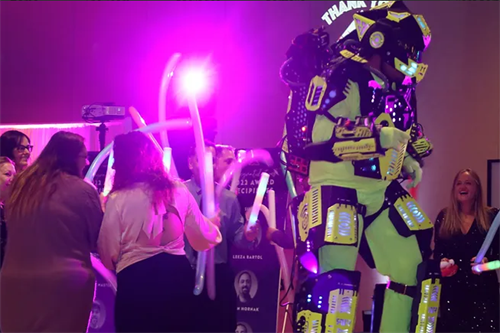 AND dancing LED robots!