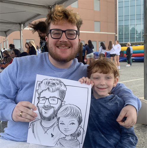 Traditional Caricature at College Event