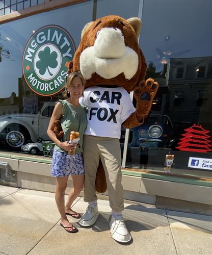 Courtney with the Car Fox