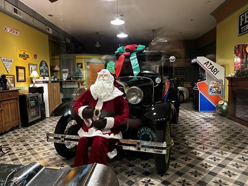 Santa in the showroom