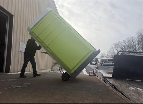 Pick up day. Unit 001 fresh from the warehouse. Special thanks to Jeff at PolyJohn for going above and beyond to help us hit our launch deadline.