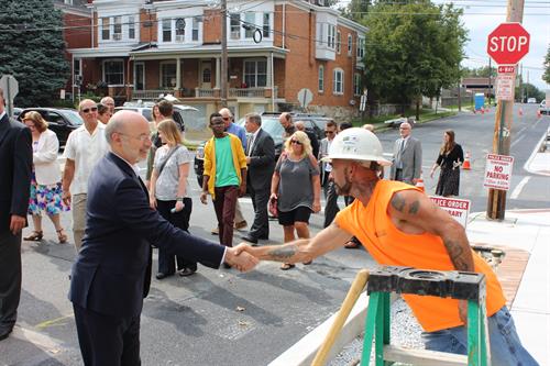Governor Tom Wolf and our Foreman, Bruce Reed