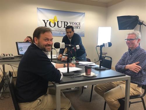 Dave Coyne and Gavin Biebuyck set to record Liberty Environmental's Environmental Experts Radio podcast series produced by The People Chronicles.