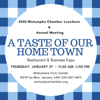 Wetumpka Chamber Luncheon & Annual Meeting: A Taste of our Home Town