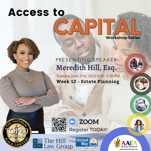Spring 2022 Access to Capital Workshop Series Speaker Meredith Hill, Esq.