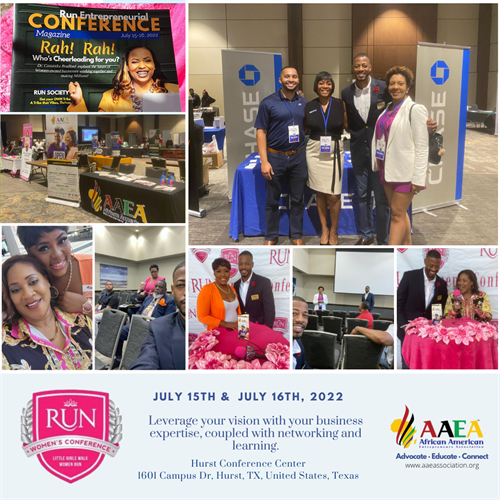 Texas: Run Women's Conference and Maurice Myrick, AAEA Community Development Director, was a Chase Discussion Panelist