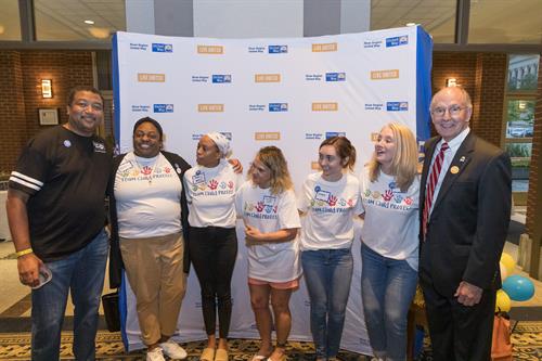 Community Partner Agency: Child Protect Children's Advocacy Center and State of Alabama Treasurer: Mr. Young boozer at 2022 "Tailgate" Campaign Kickoff