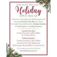 Founders Day and Holiday Open House Breakfast