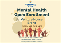 Venture House Bronx Open Enrollment!