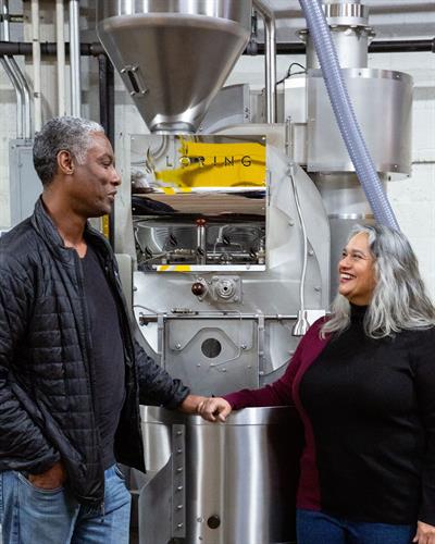 Buunni Coffee and The Roasting Room Founders, Elias and Sarina.