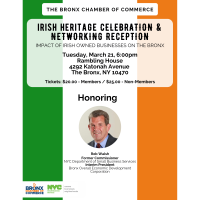 The Bronx Chamber of Commerce Honors Rob Walsh for Irish Heritage Month