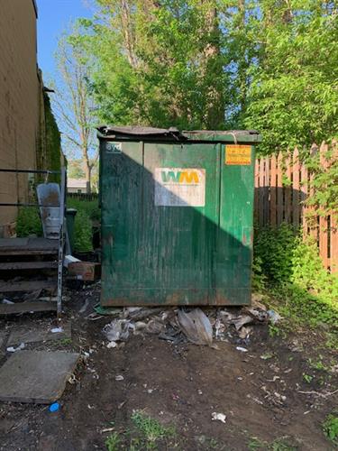 Outside of Dumpster Before Cleaning