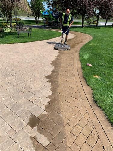 NeverBinCleaner turns Old walkways and Patios into new!