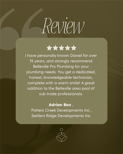 Review from Adrian Bax, Potters Creek Developments Inc. Settlers Ridge Developments Inc.