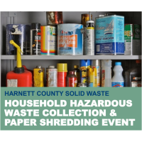 HARNETT COUNTY SOLID WASTE HOUSEHOLD HAZARDOUS WASTE COLLECTION & PAPER SHREDDING EVENT