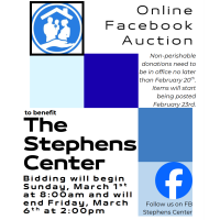 Online Facebook Auction Benefitting the Stephens Center
