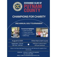 Exchange Club of Putnam County Champions for Charity 2nd Annual Golf Tournament